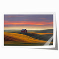 Rolled print of Palouse, Washington scenery with soft green and brown tones, ideal for art wall dining room decor.