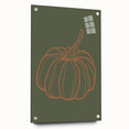Large abstract wall art depicting fall colors on acrylic glass, ideal for bedroom or dining room decor.