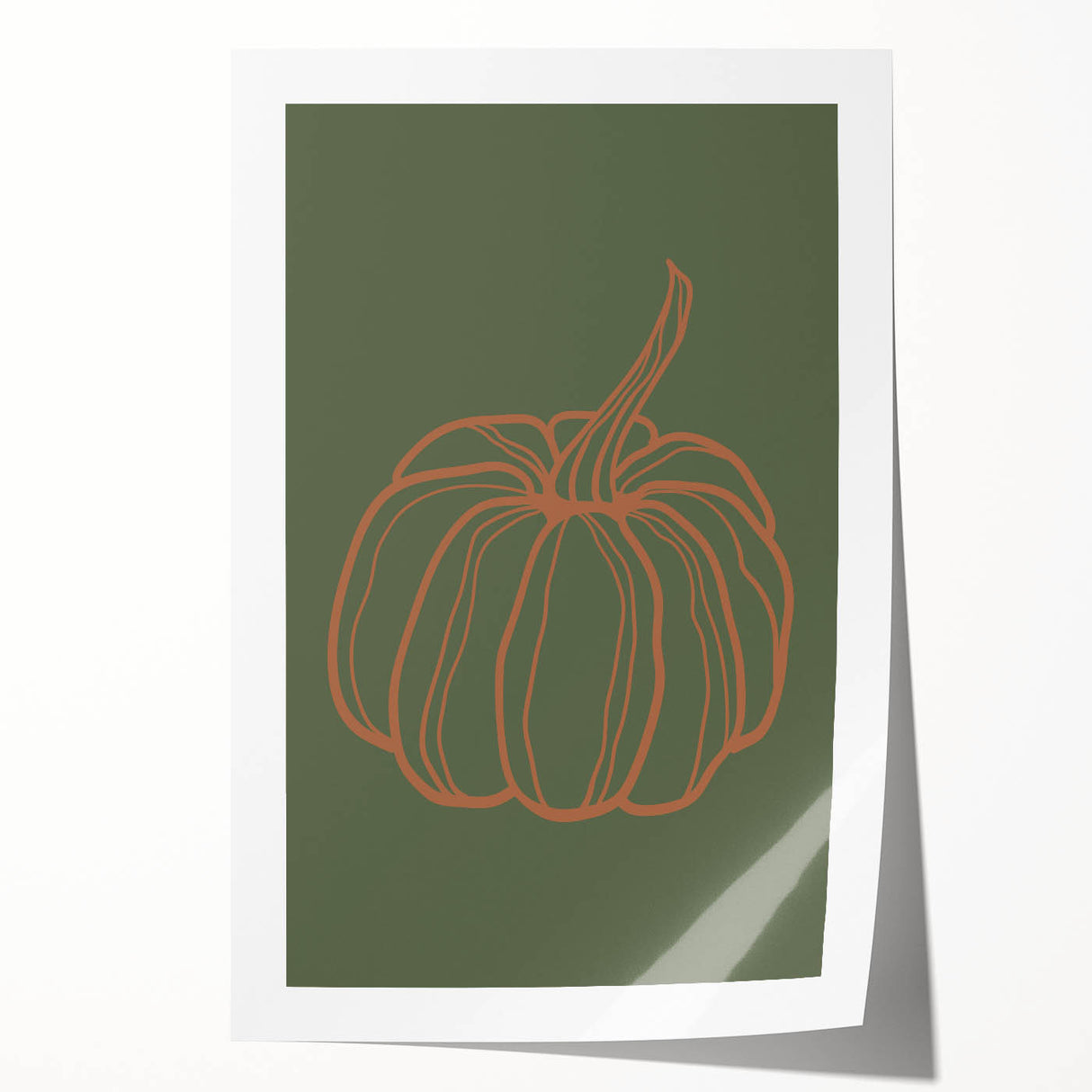 Extra large rolled print of autumnal floral art in warm orange and red tones, suitable for dining room or bathroom decor.