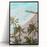 Large abstract wall art featuring swirling blue and green tones on a black acrylic frame, suitable for modern art wall decor.