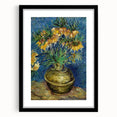 Extra large abstract art print of a colorful, textured scene on a black framed canvas, suitable for living room decor.