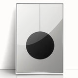 Framed minimalist abstract wall art featuring a white acrylic design, showcasing smooth lines and soft colors, perfect for modern decor in any room.