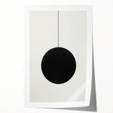 Abstract minimalist wall art print showcasing soft pastel colors and geometric shapes, elegantly rolled and packaged in a protective cardboard tube for easy display.