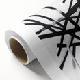 Geometric Abstract Wall Decor – Black & White Line Collision