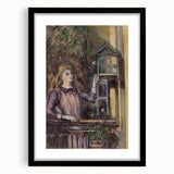 Impressionist Art Print - Girl with Birdcage (Jeune fille à la volière) by Paul Cézanne - Wall Art Decor