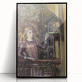 Impressionist Art Print - Girl with Birdcage (Jeune fille à la volière) by Paul Cézanne - Wall Art Decor
