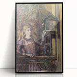 Impressionist Art Print - Girl with Birdcage (Jeune fille à la volière) by Paul Cézanne - Wall Art Decor