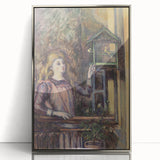Impressionist Art Print - Girl with Birdcage (Jeune fille à la volière) by Paul Cézanne - Wall Art Decor