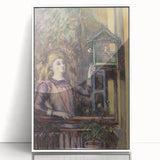 Impressionist Art Print - Girl with Birdcage (Jeune fille à la volière) by Paul Cézanne - Wall Art Decor