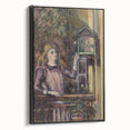 Impressionist Art Print - Girl with Birdcage (Jeune fille à la volière) by Paul Cézanne - Wall Art Decor