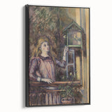 Impressionist Art Print - Girl with Birdcage (Jeune fille à la volière) by Paul Cézanne - Wall Art Decor