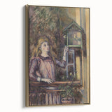 Impressionist Art Print - Girl with Birdcage (Jeune fille à la volière) by Paul Cézanne - Wall Art Decor