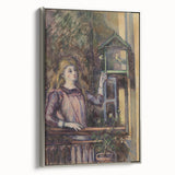 Impressionist Art Print - Girl with Birdcage (Jeune fille à la volière) by Paul Cézanne - Wall Art Decor