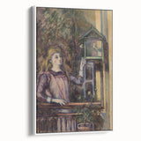 Impressionist Art Print - Girl with Birdcage (Jeune fille à la volière) by Paul Cézanne - Wall Art Decor