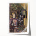 Impressionist Art Print - Girl with Birdcage (Jeune fille à la volière) by Paul Cézanne - Wall Art Decor