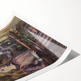 Impressionist Art Print - Girl with Birdcage (Jeune fille à la volière) by Paul Cézanne - Wall Art Decor