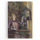 Impressionist Art Print - Girl with Birdcage (Jeune fille à la volière) by Paul Cézanne - Wall Art Decor