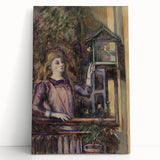 Impressionist Art Print - Girl with Birdcage (Jeune fille à la volière) by Paul Cézanne - Wall Art Decor