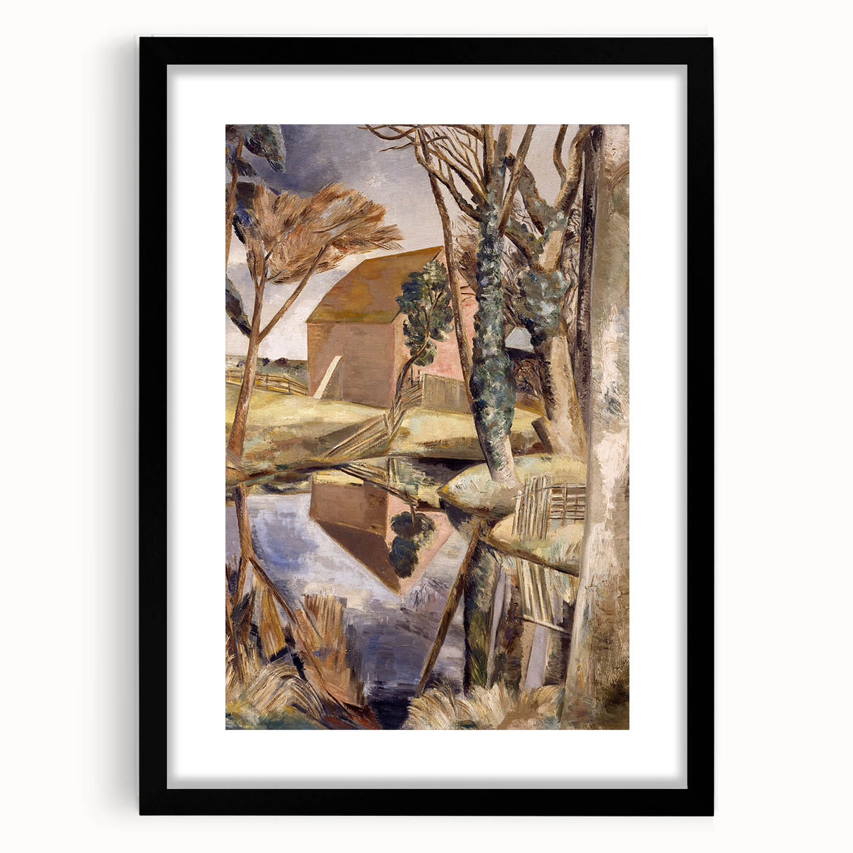 Oxenbridge Pond Landscape - Modern Nature Art Print by Paul Nash