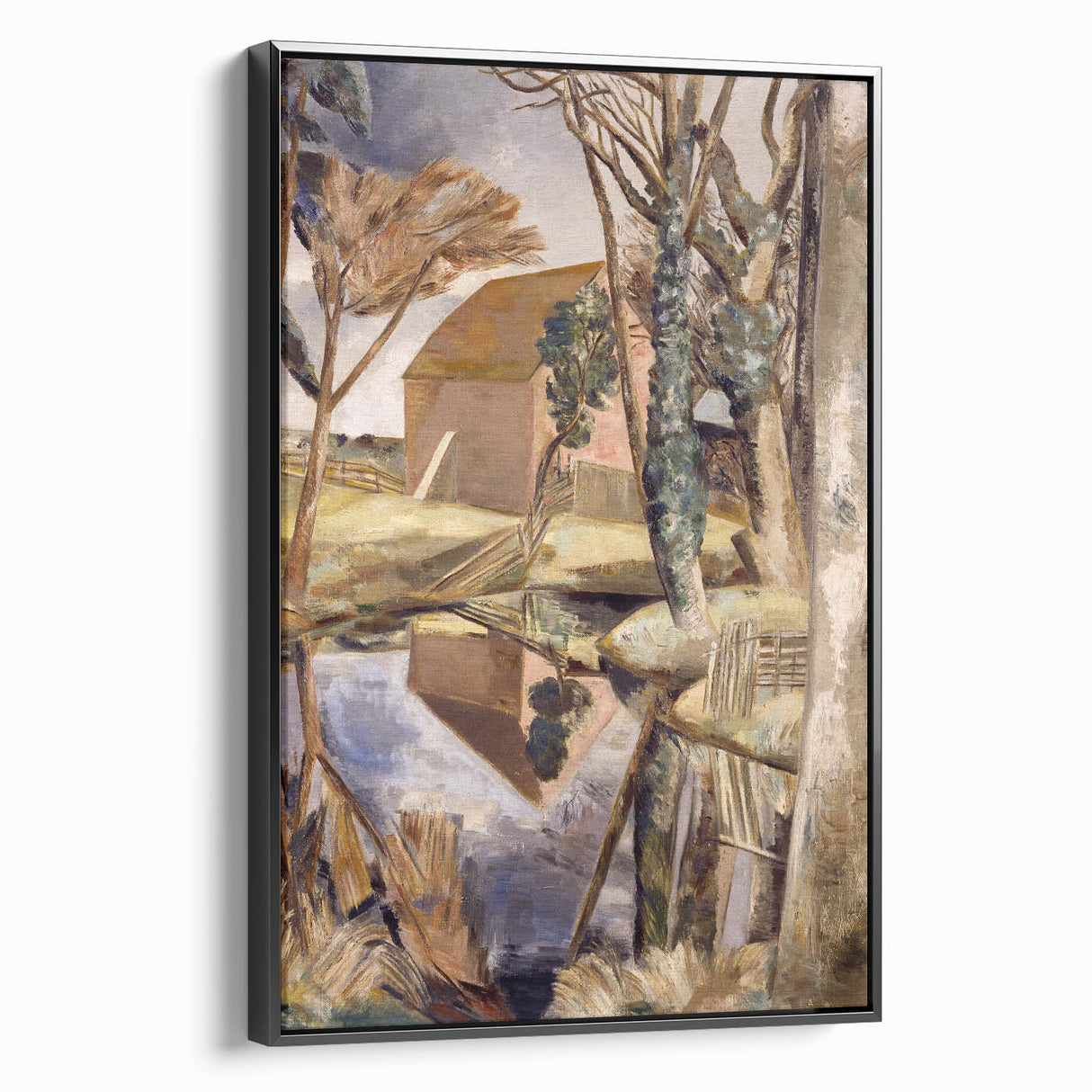 Oxenbridge Pond Landscape - Modern Nature Art Print by Paul Nash