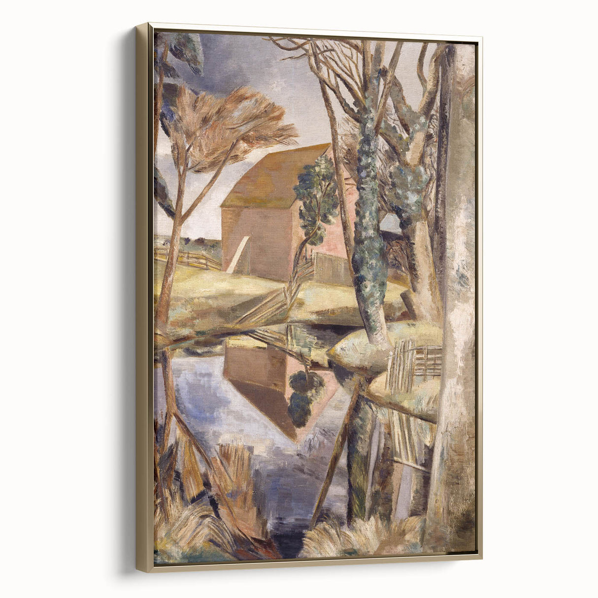 Oxenbridge Pond Landscape - Modern Nature Art Print by Paul Nash