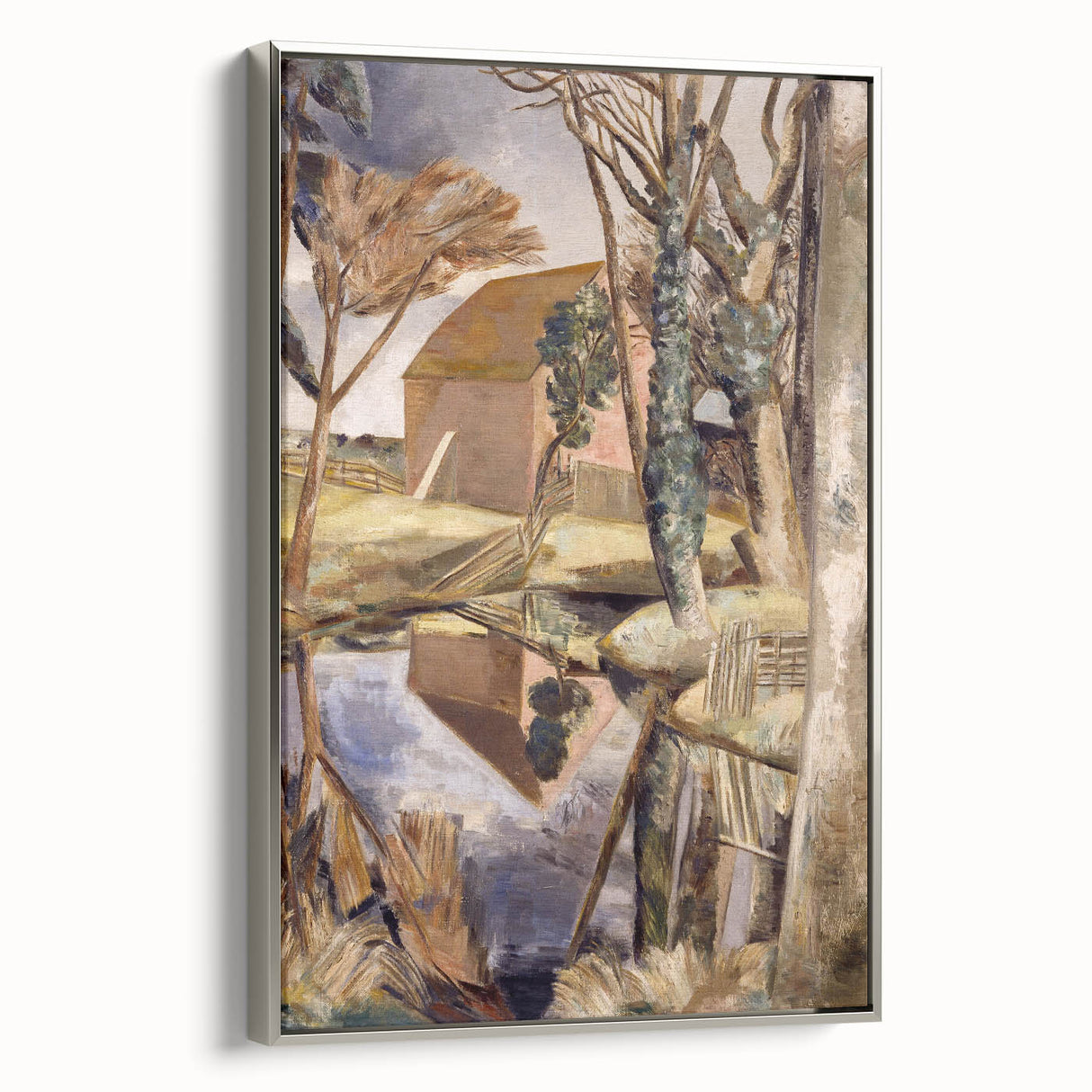 Oxenbridge Pond Landscape - Modern Nature Art Print by Paul Nash