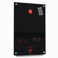 Large abstract wall art depicting fall colors on acrylic glass, suitable for bedroom or dining room decor.