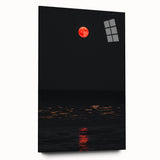 Large abstract wall art depicting autumn colors on acrylic glass, suitable for bedroom or dining room decor.