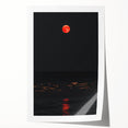 Rolled print of a fall-themed floral art in warm orange and brown tones, suitable for dining room or bathroom wall.
