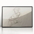 Abstract figurative wall art in a sleek black frame, showcasing vibrant colors and dynamic shapes, perfect for modern home decor. Ideal for enhancing artistic spaces.