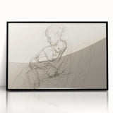 Abstract figurative wall art in a sleek black frame, showcasing vibrant colors and dynamic shapes, perfect for modern home decor. Ideal for enhancing artistic spaces.