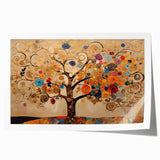 Vibrant abstract floral wall art print showcasing bold colors and intricate patterns, elegantly rolled and ready for framing, perfect for home decor enhancement.