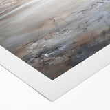Abstract landscape wall art on rolled canvas showcasing vibrant colors and dynamic shapes, perfect for modern decor. Packaged securely in a cardboard tube for shipping.