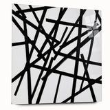 Contemporary Abstract Canvas – Bold Black Stroke Composition
