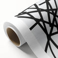 Contemporary Abstract Canvas – Bold Black Stroke Composition