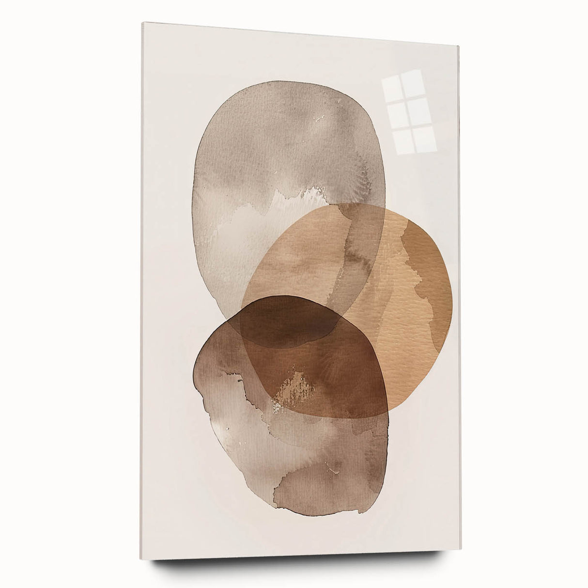 Framed Dining Room Prints – Earthy Brown and Beige Abstract Art