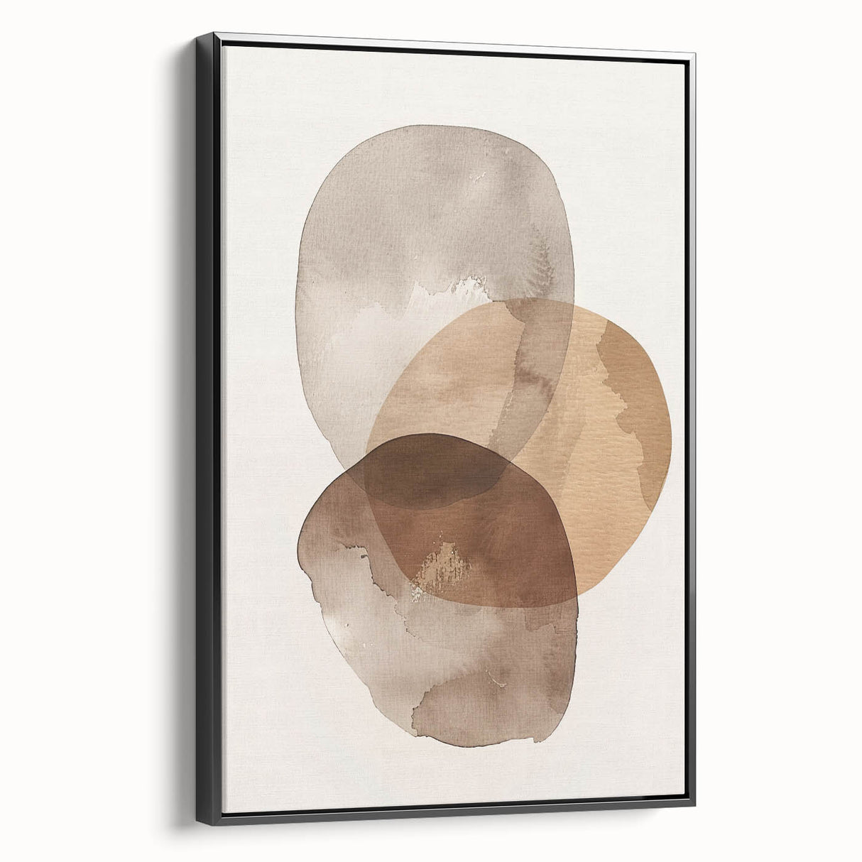 Framed Dining Room Prints – Earthy Brown and Beige Abstract Art