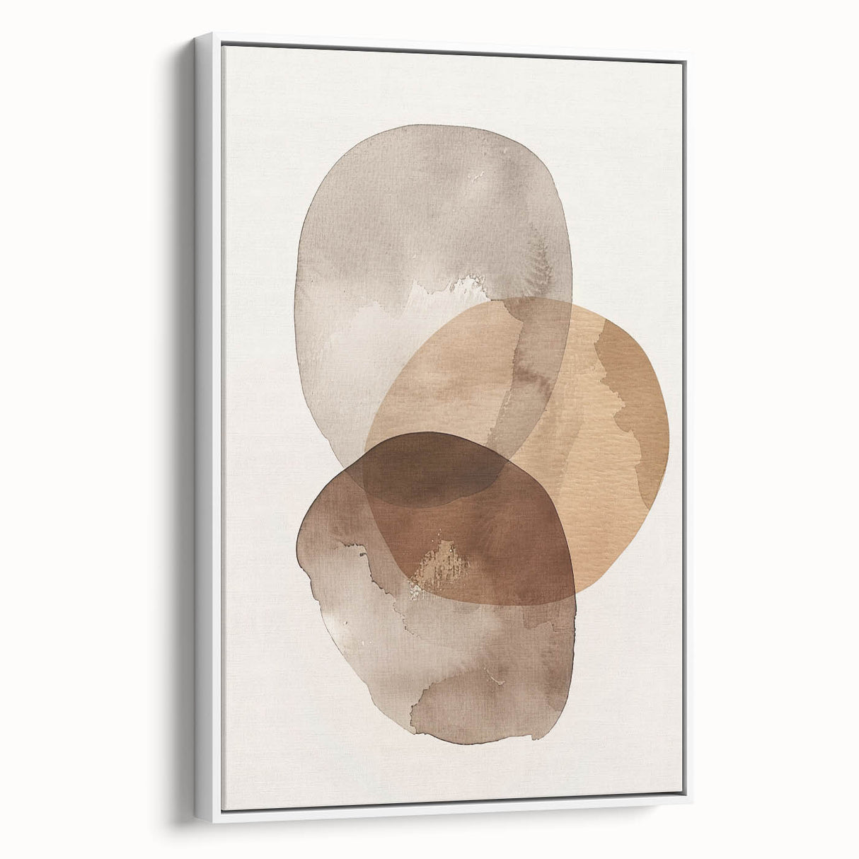Framed Dining Room Prints – Earthy Brown and Beige Abstract Art