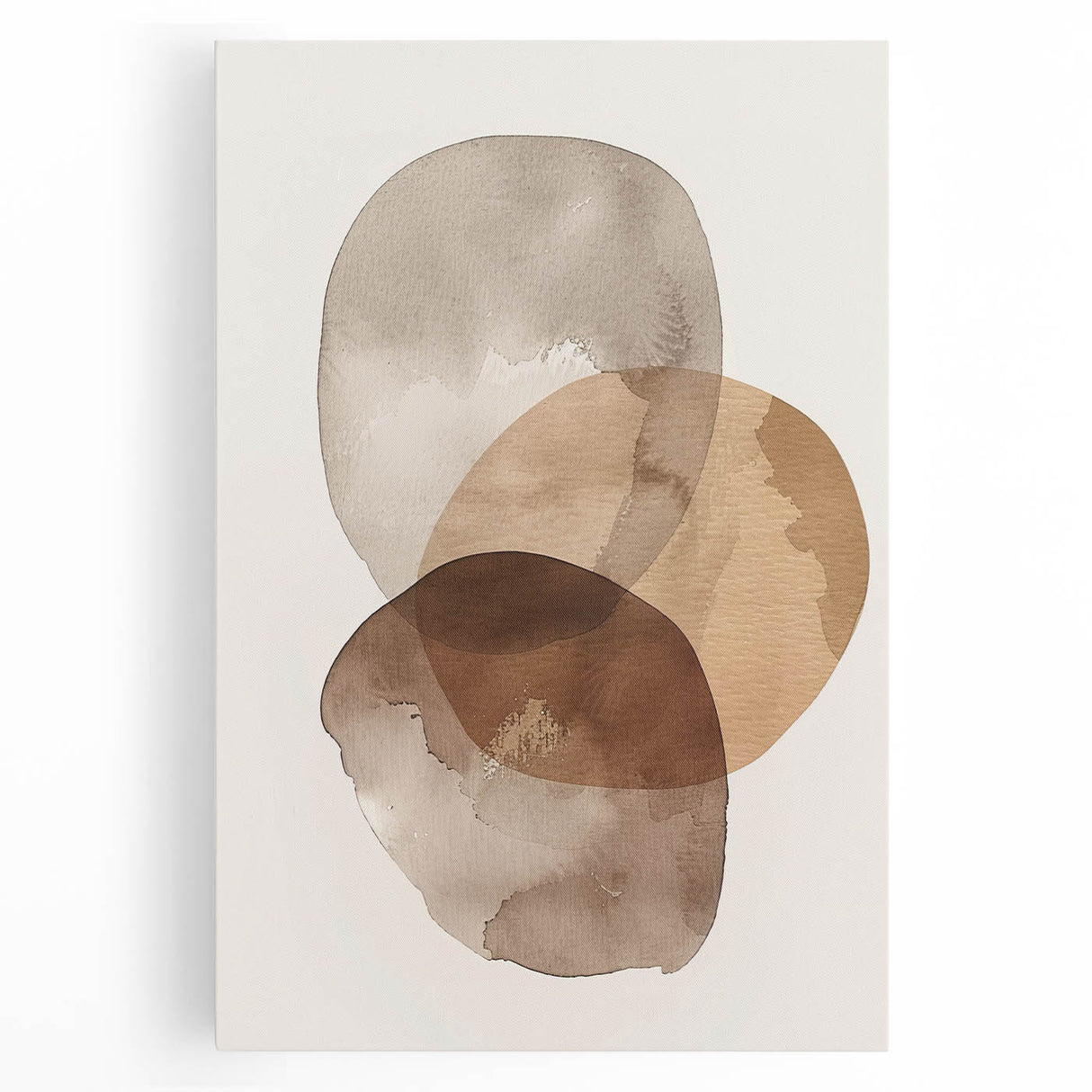 Framed Dining Room Prints – Earthy Brown and Beige Abstract Art