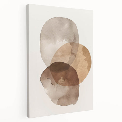 Framed Dining Room Prints – Earthy Brown and Beige Abstract Art