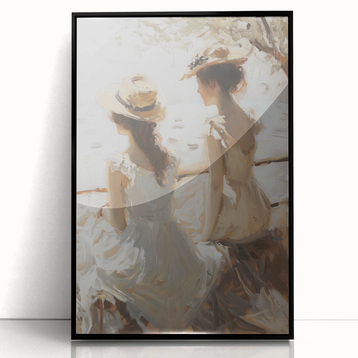 Framed acrylic artwork showcasing an abstract figurative design in black, perfect for modern home decor. Ideal for art enthusiasts seeking unique wall accents.