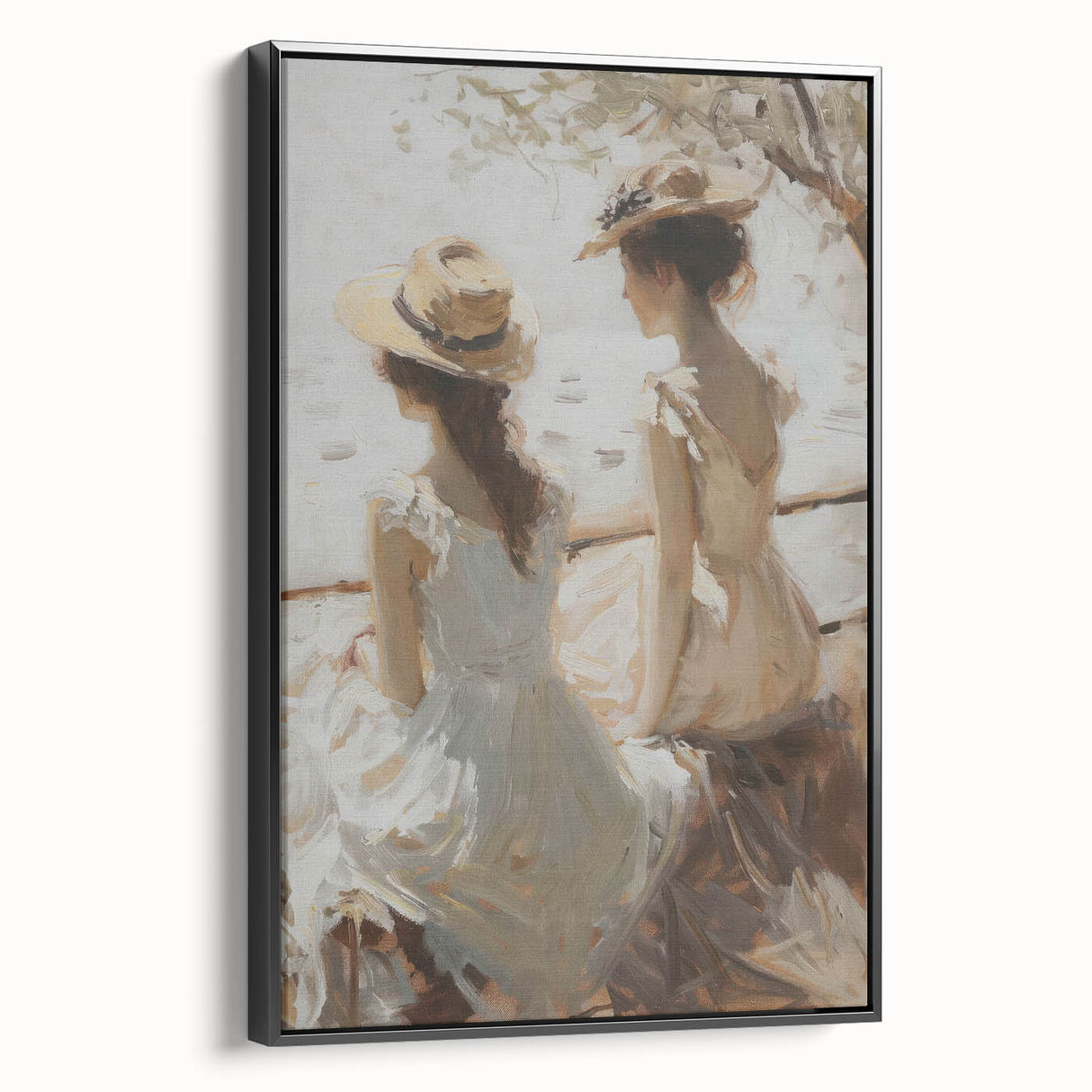 Framed canvas artwork featuring an abstract figurative design with a black side view, perfect for modern home decor, enhancing artistic ambiance in any room.