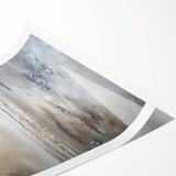 Abstract landscape wall art print showcasing vibrant colors and dynamic shapes, ideal for modern decor. The rolled design allows for easy framing and display.
