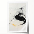 Abstract minimalist wall art print featuring soft pastel colors and geometric shapes, elegantly rolled and packaged in a protective cardboard tube for easy display.
