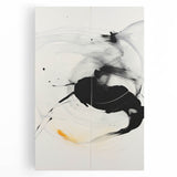 Abstract minimalist wall art on stretched canvas showcasing soft pastel colors with geometric shapes, perfect for modern home decor. Ideal for enhancing living spaces.