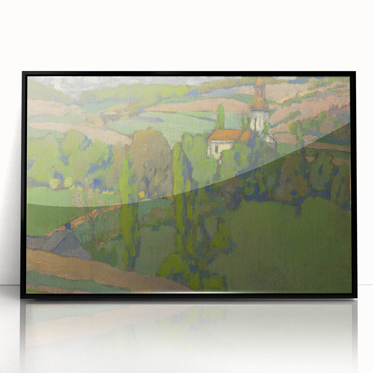 Expressionist Countryside Landscape Wall Art - Vibrant Scenic Design