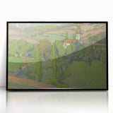 Expressionist Countryside Landscape Wall Art - Vibrant Scenic Design