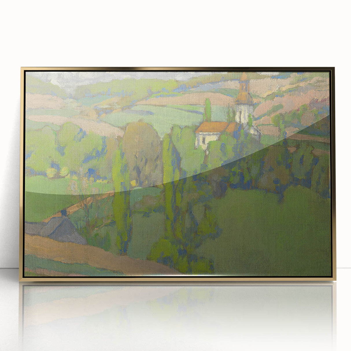 Expressionist Countryside Landscape Wall Art - Vibrant Scenic Design