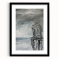 Abstract figurative art frame with a black mat, showcasing a modern design ideal for contemporary decor, enhancing any living space with its striking visuals.