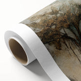 Abstract floral design on rolled canvas featuring vibrant colors and intricate patterns, perfect for home decor. Packaged securely in a sturdy tube for delivery.